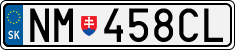 License plate of Slovakia, Cars