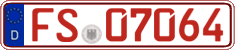 German license plate, Red license plates