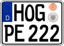 German license plate, Regular plates