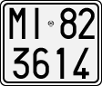 License plate of Italy, Motorcycles (1927 year series)