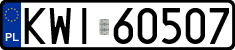 License plates of Poland, Regular car plates