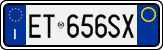 License plate of Italy, Cars (1994 year series)