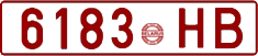 License plate Belarus, Cars (1992)