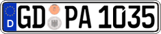 German license plate, Regular plates