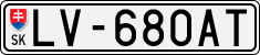 License plate of Slovakia, Cars