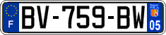 French license plate, SIV (ordinary)