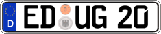 German license plate, Regular plates