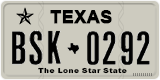 Texas, Regular plates (2012) (АBC-1234)