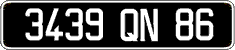 French license plate, FNI