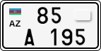License plate of Azerbaijan, Motorcycles