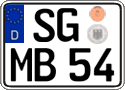 German license plate, Regular plates