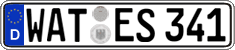 German license plate, Regular plates