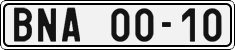 License plate of the Czech Republic, Cars (1960)