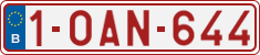 License plate of Belgium, Regular plates (2010)