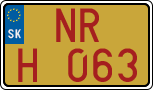License plate of Slovakia, Oldtimers