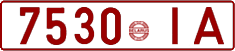 License plate Belarus, Cars (1992)