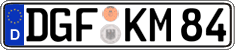 German license plate, Regular plates