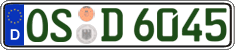 German license plate, Regular plates