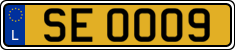 License plate of Luxembourg, 2003 year system