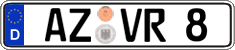 German license plate, Regular plates