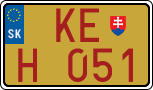 License plate of Slovakia, Oldtimers