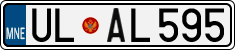License plate of Montenegro, Cars
