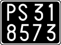 License plate of Italy, Cars (1927 year series)