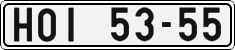 License plate of the Czech Republic, Cars (1960)