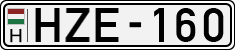 license plates of Hungary, Cars (1990)