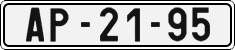 License plate of the Czech Republic, Cars (1960)