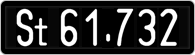 License plate of Austria, 1947 year system
