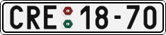 License plate of the Czech Republic, Cars (1960)