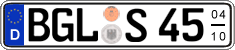 German license plate, Seasonal plates