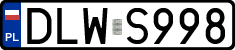License plates of Poland, Regular car plates