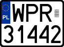 License plates of Poland, Regular car plates
