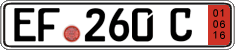 German license plate, Export transit plates