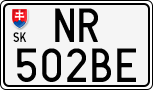 License plate of Slovakia, Cars