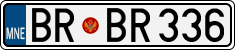License plate of Montenegro, Cars