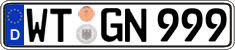 German license plate, Regular plates