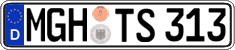 German license plate, Regular plates