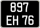 French license plate, FNI