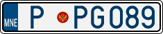 License plate of Montenegro, Police