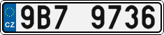 License plate of the Czech Republic, Cars (2001)