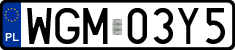License plates of Poland, Regular car plates