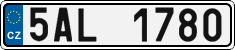 License plate of the Czech Republic, Cars (2001)