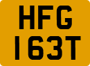 License plate of the United Kingdom, 1963 year system