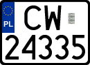 License plates of Poland, Regular car plates