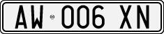 License plate of Italy, Cars (1994 year series)