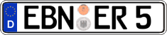 German license plate, Regular plates