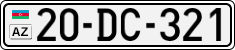 License plate of Azerbaijan, Cars
